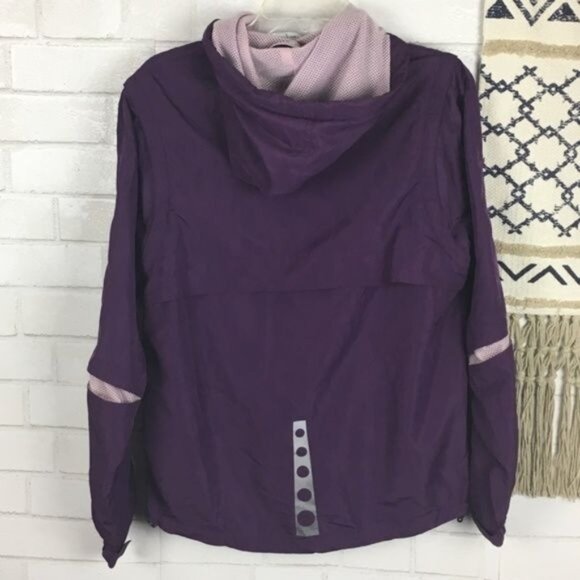 Hind Purple Windbreaker Jacket With Hood & Mesh Accents - Picture 5 of 8